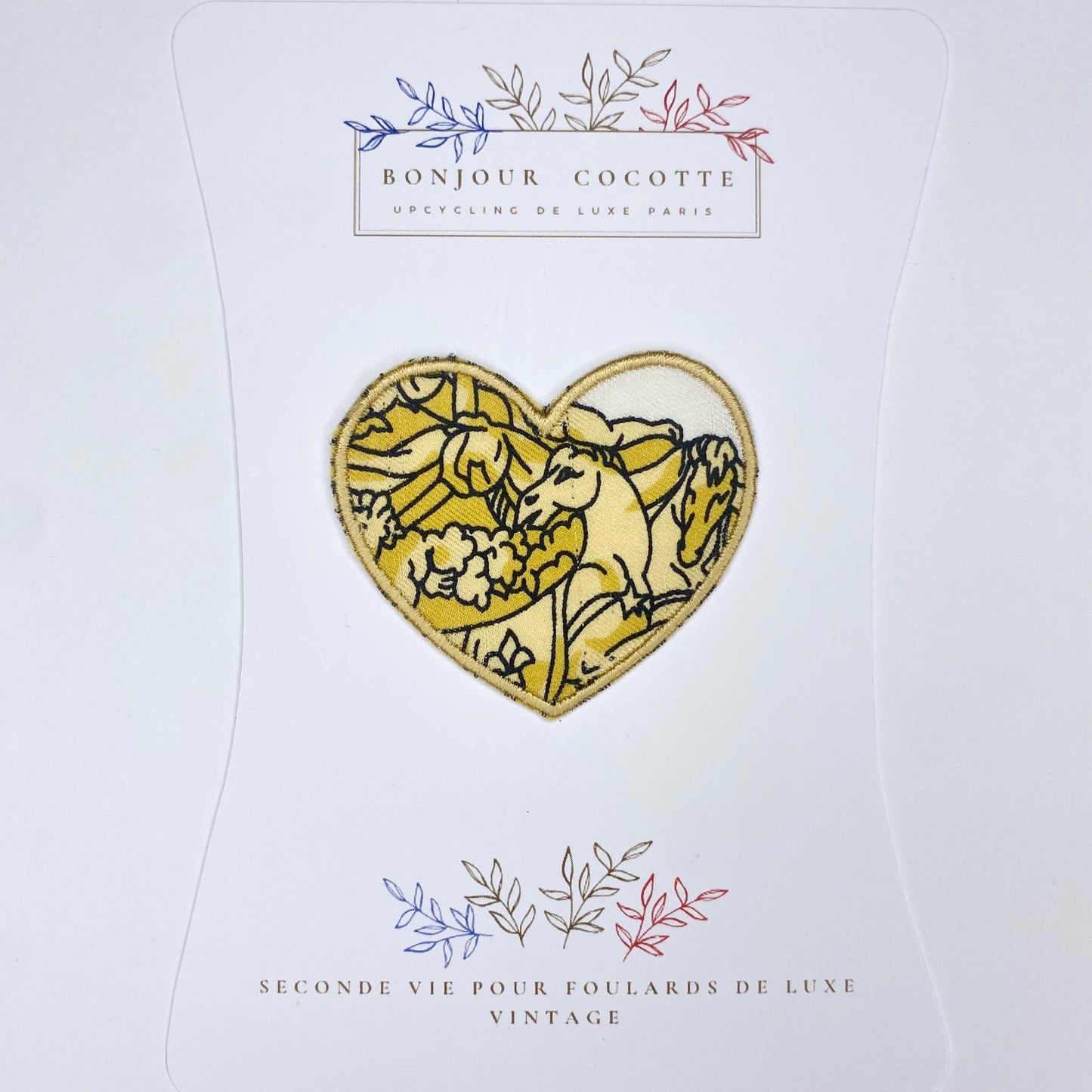 patch  thermocollant  coeur revalorisé foulard Hermès