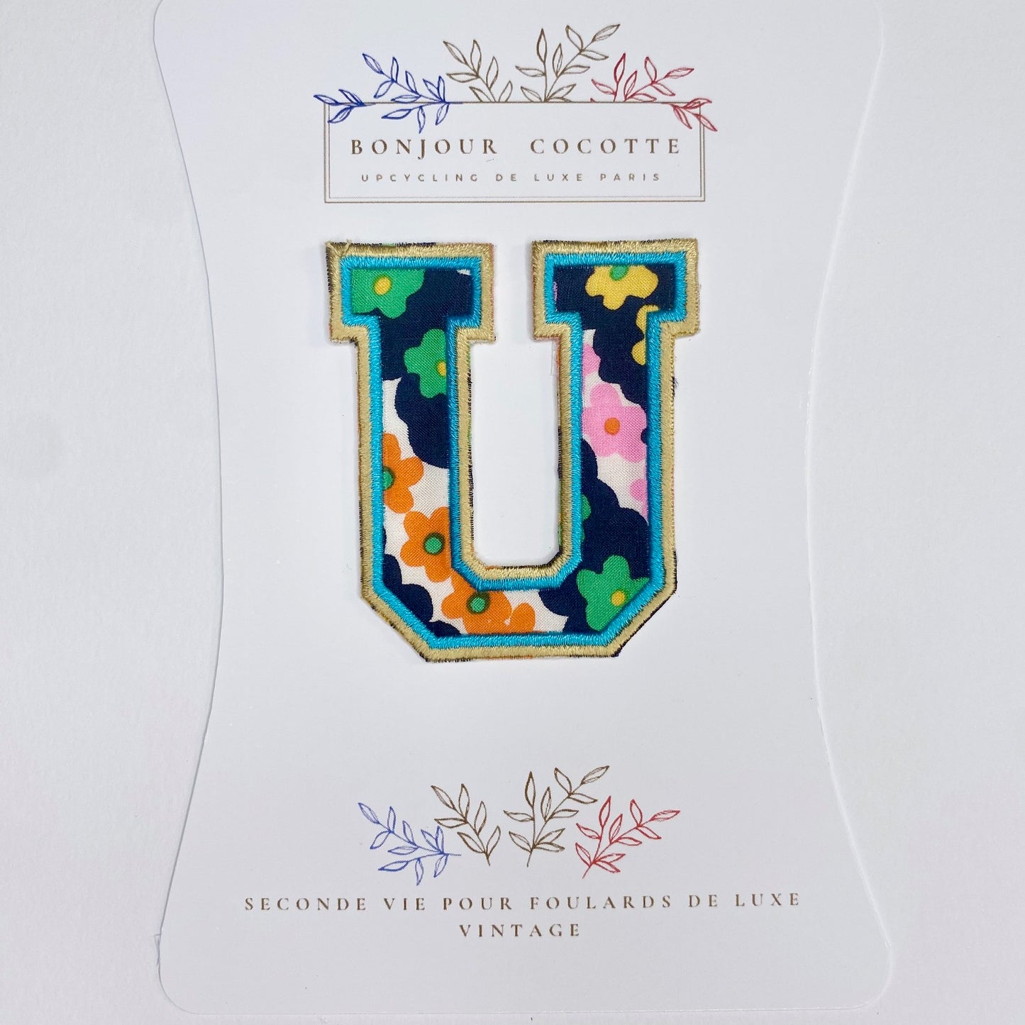 patch  thermocollant petite lettre U foulard revalorisé Dior