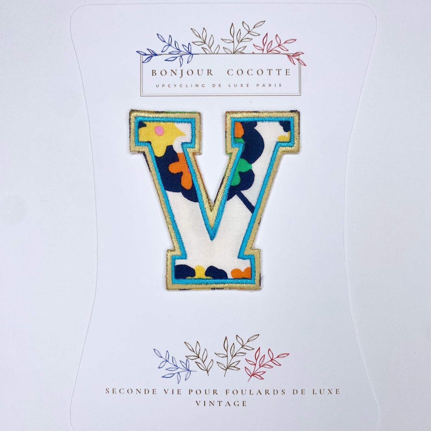 patch  thermocollant petite lettre V foulard revalorisé Dior