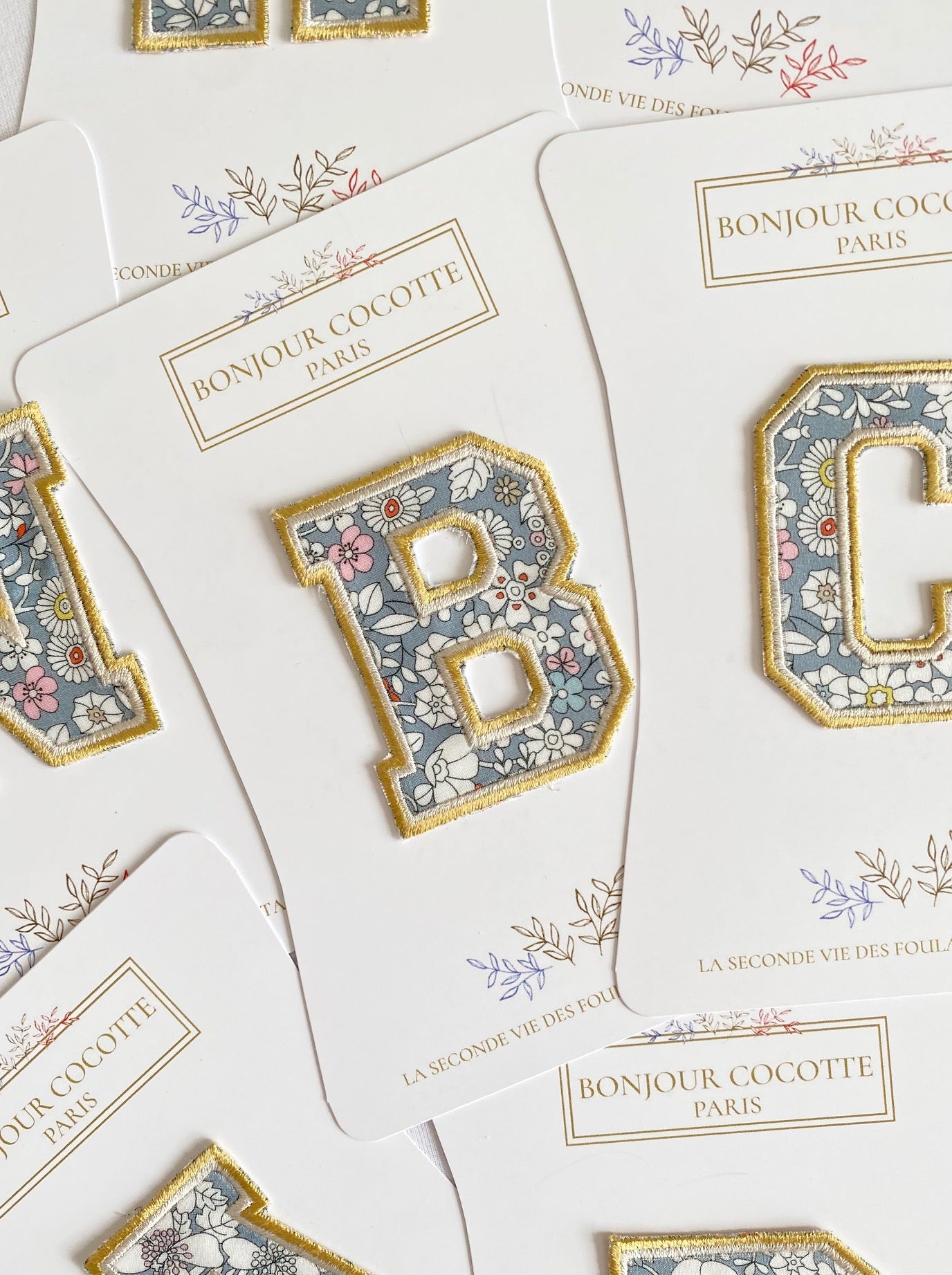 patch thermocollant Liberty lettre bonjour cocotte