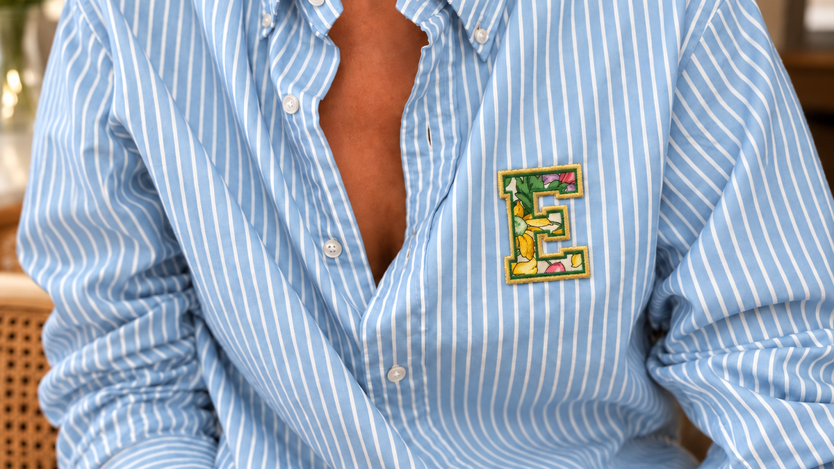 patch  thermocollant chemise blanche personnalisée par Bonjour Cocotte